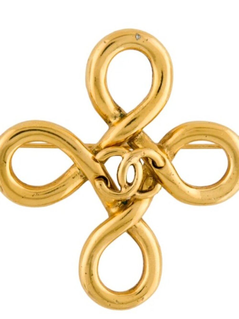 #140 - CHANEL Coco Mark Brooch Accessory GP (Gold Plated)